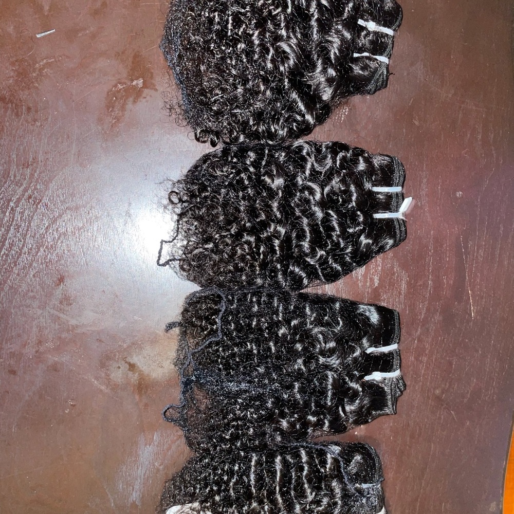 4 10” curly bundles